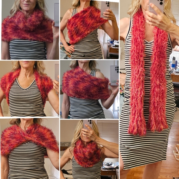 Accessories - Wear it 7 ways Amazing colorful pink scarf shrug